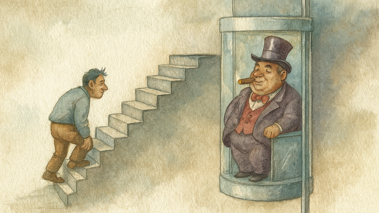 Symboliczna ilustracja nierówności w systemie podatkowym w Polsce