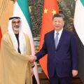 Xi Jinping ZEA – przewodniczący Chin podczas spotkania z następcą tronu Abu Zabi w Pekinie