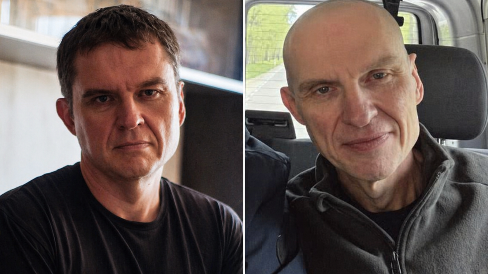 Andrzej Poczobut przed więzieniem i po uwolnieniu z białoruskiego więzienia