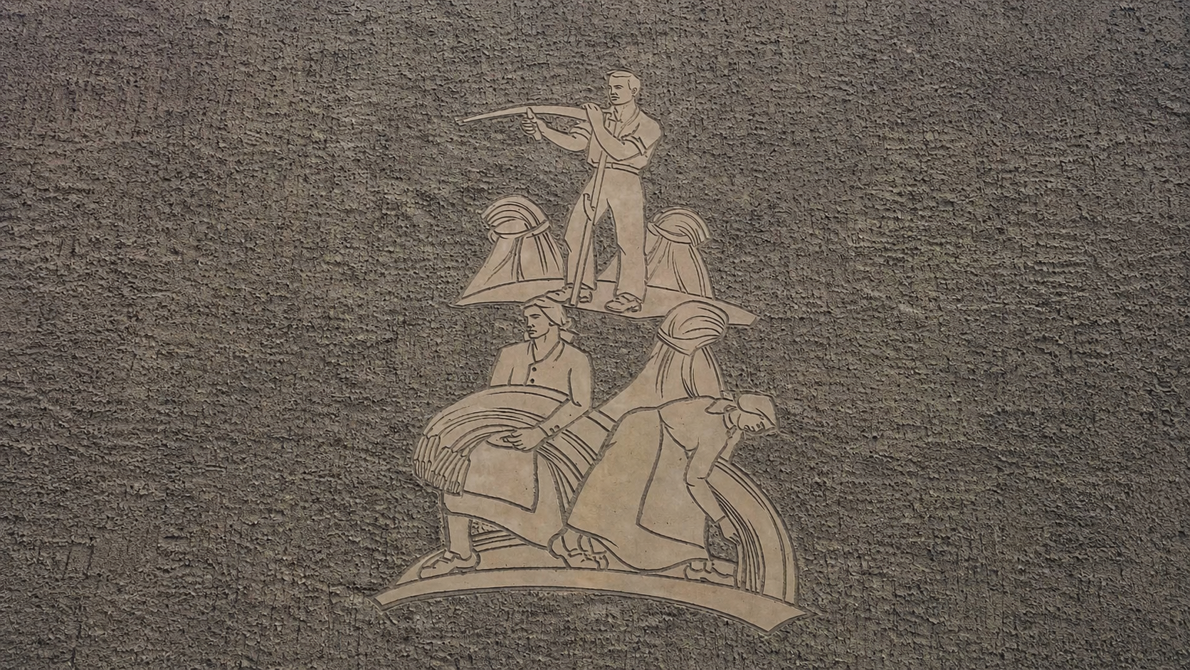 Ilustracja AI przedstawiająca sgraffito na ścianie budynku we Wrocławiu