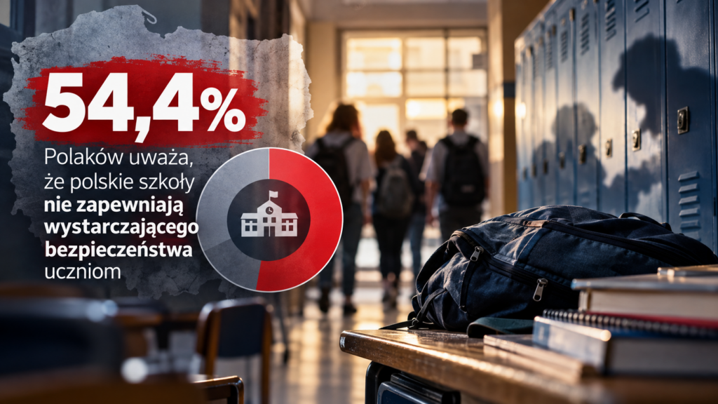 Ponad połowa Polaków negatywnie ocenia bezpieczeństwo polskich szkołach.