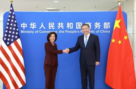 Rozmowy między chińskim ministrem handlu i sekretarz handlu USA